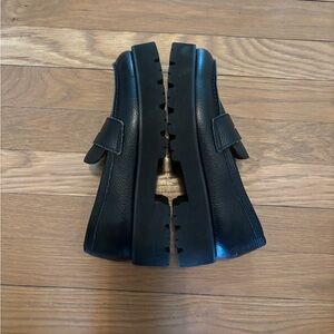 Pascucci Italian Pebble Leather Black Women's Loafers 36.5